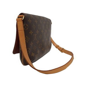 Louis Vuitton Leather Shoulder Musette Monogram Bag Tango Short Brown